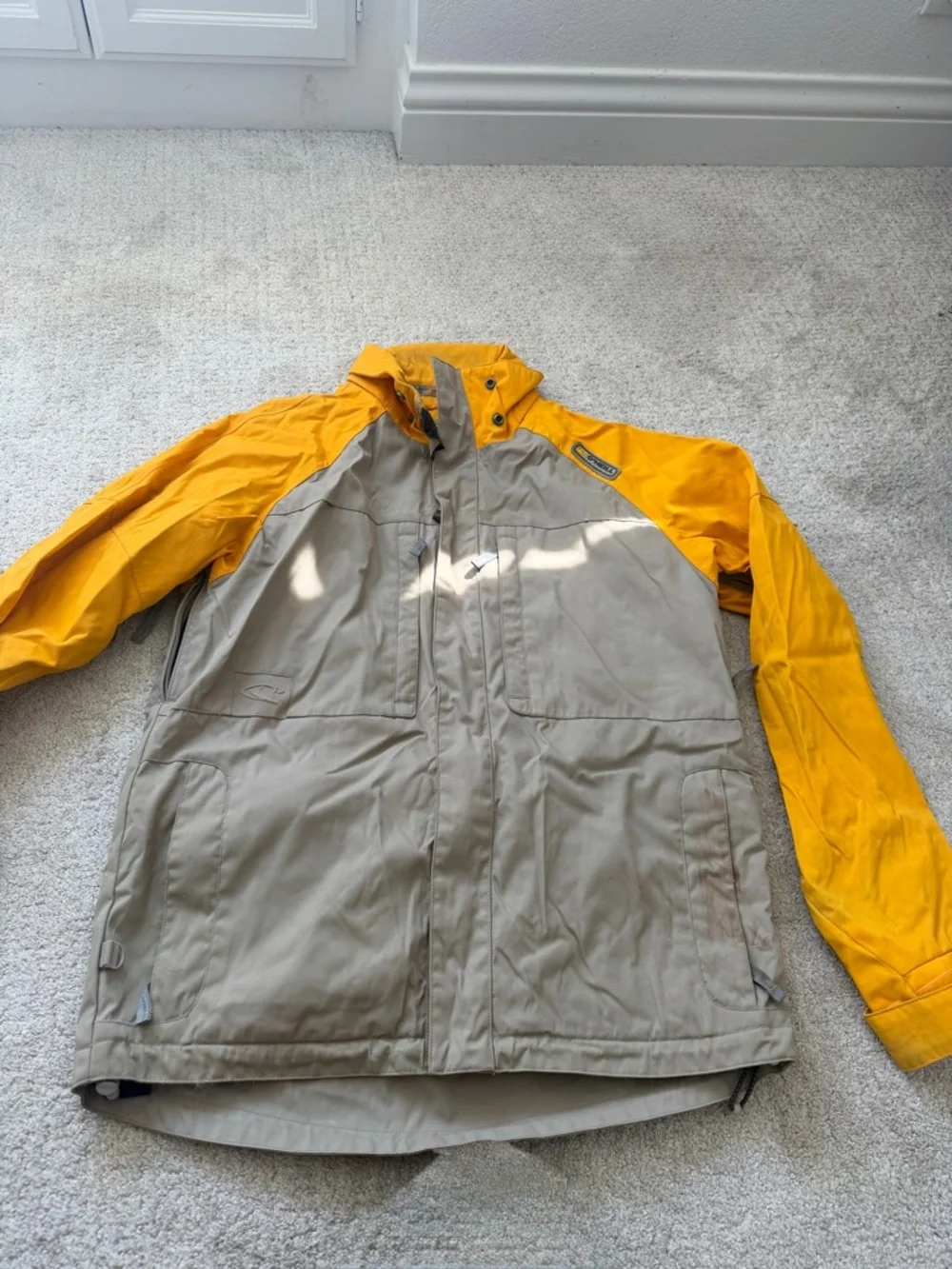 O'Neill Yellow and Tan Men's Raincoat